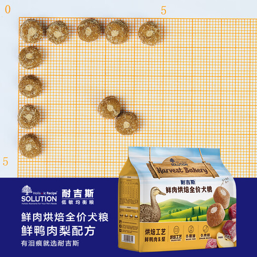 Negisi fresh meat baked dog food, fresh duck meat, tear stain management, duck meat, pear, full price dog food for adult dogs and puppies, 100% real fresh meat, 0 meat powder sandwich food 6kg (1.5kg*4 packs)