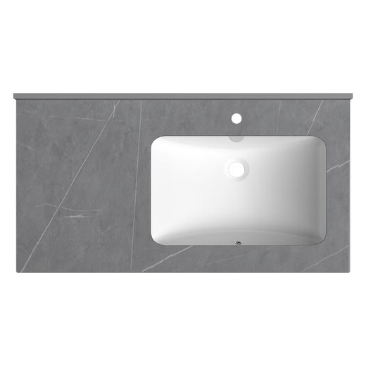 Jiumuwangyan slab countertop ceramic basin semi-embedded single basin bathroom face wash basin 12047cm countertop + basin_[]