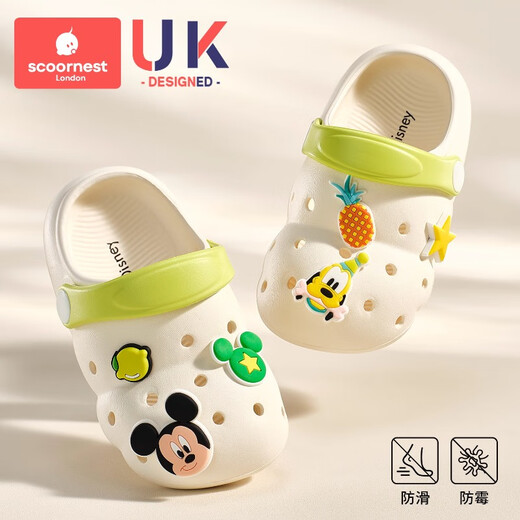 Kechao Disney Children's Croc Shoes Slippers Summer Boys and Girls Baby Croc Shoes Pikachu Baby Home Anti-Slip Croc Shoes - Mickey Disney Genuine Authorization 16 Inner Length 16cm Foot Length 15-16cm - With Heel Strap