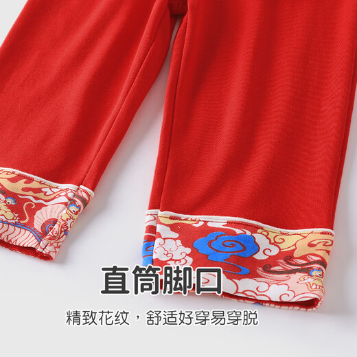 Youqi baby clothes baby spring, autumn and winter 100-day one-year-old dress suit early autumn celebration festive long-sleeved trousers two-piece set