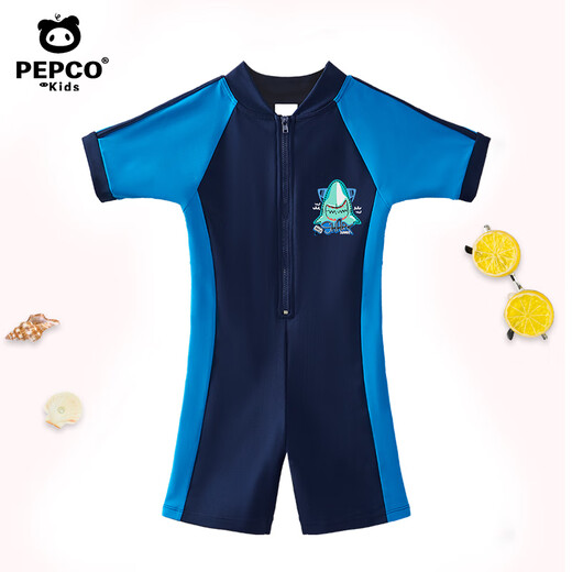 
Little Pig Banner Boys Swimsuit 2025 New Children's Short Sleeve Sleeve Swimsuit Kids Swimsuit Children's Baby Swimsuit Royal Blue 130