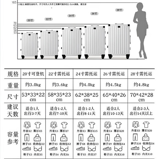 袋鼠铝框带LOGO行李箱大容量拉杆箱男女抗压耐磨密码旅行箱硬壳皮箱 曜石黑 【带LOGO/加厚箱体】 28英寸 多人长途旅行