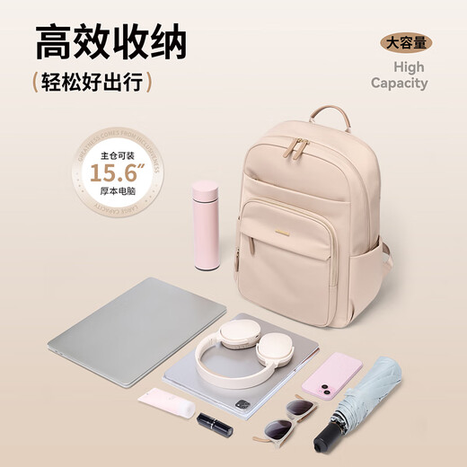 Polo -Rucksack für Frauen mit großer Kapazität Rucksack 14/15,6 Zoll iPad Computerbeutel Leichtes Rucksack Travel Commuter School Tasche