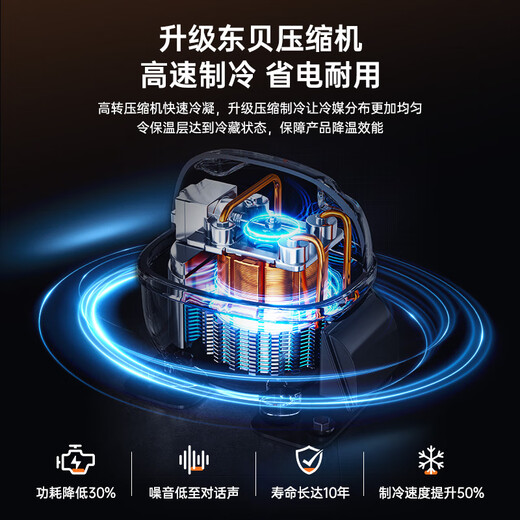 Royalstar air-cooled frost-free full-screen display cabinet commercial double-door Internet celebrity bar ktv high-end beverage and wine cabinet refrigerated fresh-keeping freezer glass door refrigerator double door 1.26 meters air-cooled + aluminum door frame + electric defogging 850L