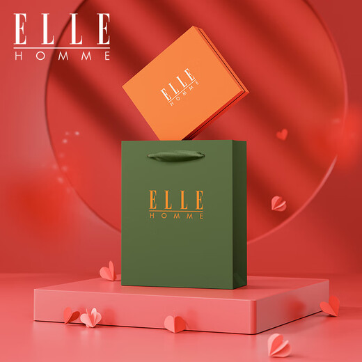 Elle Homme французский бренд кошелек мужская сумка для карт ID сумка верхняя часть кожи кожи мужской кошелек подарок на день рождения для парня и муж 8601517-1 [столовая подарочная коробка]