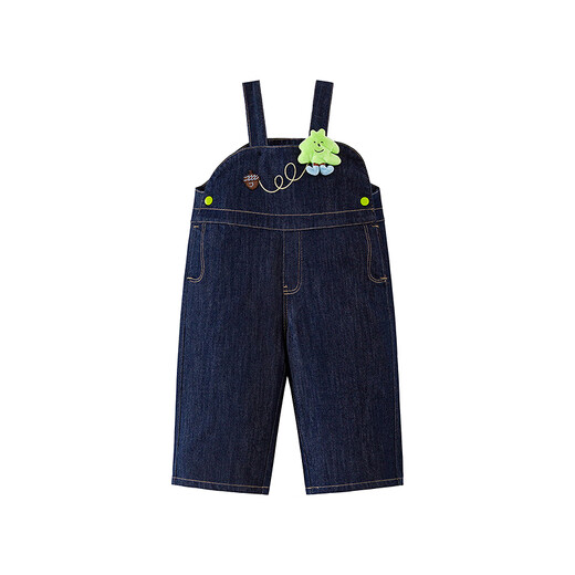 Mini Bala soft denim boys and girls pants not easy to fade loose straight pants baby overalls 2025 autumn and winter new products