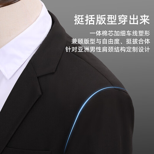 GOKU youth college style suit suit male high school student graduation photo uniform loose handsome DK tie suit jacket black suit + white long-sleeved shirt + trousers + red tie XL Height 165-180cm Weight 120-135 Jin Jin is equal to 0.5 kg