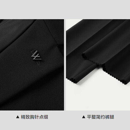 HLA Heilan Home Suit Suit Men's Quality Gentleman Business Wedding Suit Suit Men's HTXAD3W017A Black 17 (suit + trousers) XL 175/96B recommended 138~150Jin Jin equals 0.5 kg