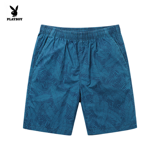Playboy (Playboy) Reine Baumwollshorts für Männer gerade lose Fünf-Punkte-Hosen für Sommer dünne lässige, atmungsaktive und modische Sportstrand Mid-Sports-Männer 9215-Green L empfohlen 100-130jin [Jin entspricht 0,5 kg]