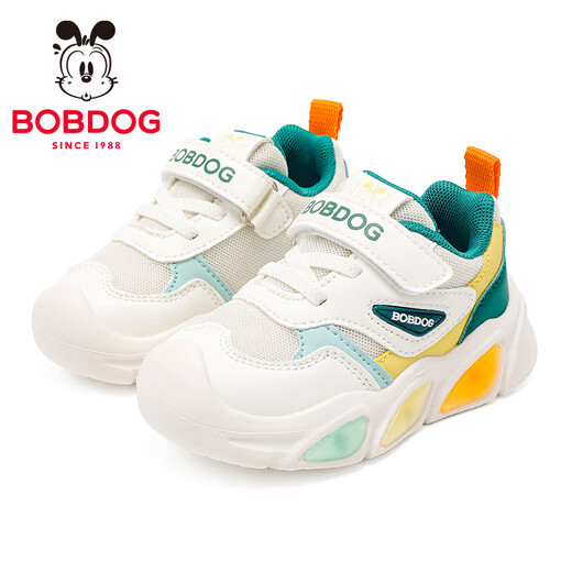 Babudou children's shoes, boys' lightweight and comfortable toddler shoes, autumn soft-soled versatile baby shoes 102353059 meters/coral green 24