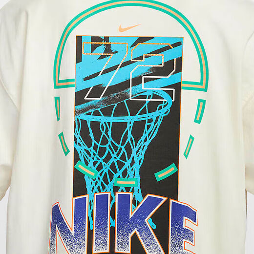 耐克（NIKE）方舰店短袖男装纯棉针织透气复古做旧潮流跑步运动服男子t恤半袖 FZ8094-113 L /175/92A