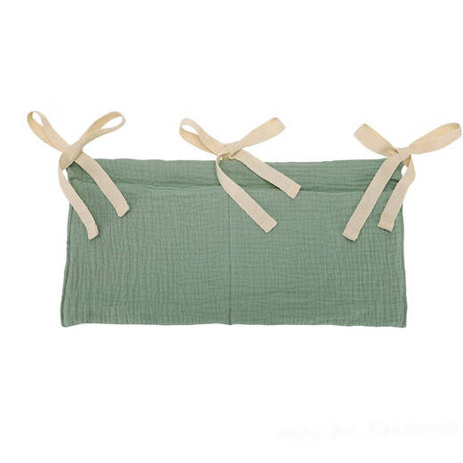 Shantoulin Village Crib Aufbewahrung Hanging Bag Cart Bag rein Baumwollwindelwindel -Flaschenzähne Formspielzeug Dekorative Aufbewahrung Tasche Kleine Rose 39*20 cm