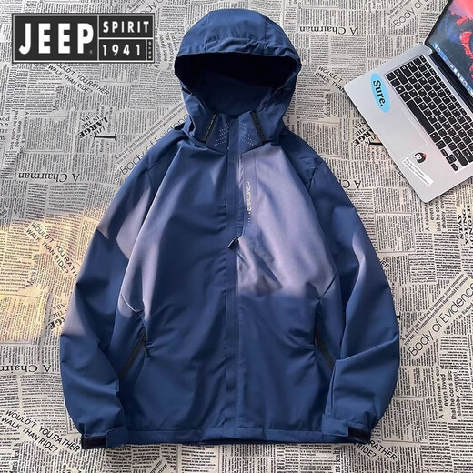Jeep Spirit Jeep Charge Men's 2025 Nuevo verano delgado al aire libre de tres en una chaqueta suave Suit de altura de montaña de montaña 6628m White [Men's Style] M