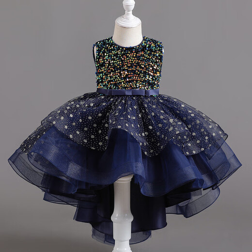 Vestido de cola hinchado de verano de la princesa Yu Yu 3-14 años