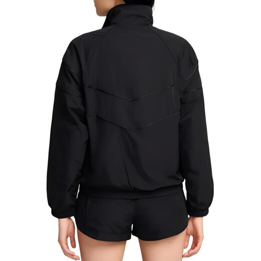 NIKEWindrunner woven loose full zipper jacket for women black/white black/white XS