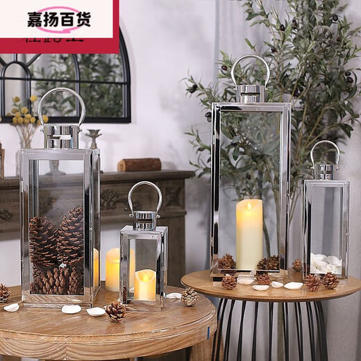 Candlestick Candlelight Dîner Europe Europe simple en acier inoxydable clair Luxur