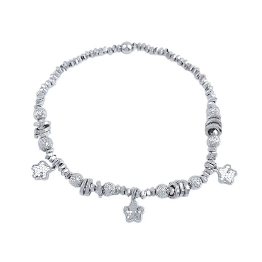 Lao Fengxiang pt950 platinum fish scale lucky five-petal flower coiled bracelet as a birthday gift for girlfriend and wife, platinum, about 11.6g