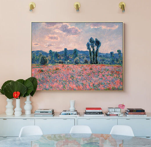 Beyzk Giverny's Spring Monet Pintura al óleo Hogar sala de estar moderna pared decorativa pintura colgante de medidor de medidores de la pintura Master Monet Coast 02 80*12035 mm de espesor