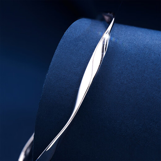 Meluxe PT950 platinum bracelet jewelry Möbius platinum bracelet birthday gift for girlfriend and wife, hollow, about 8.77g-53mm