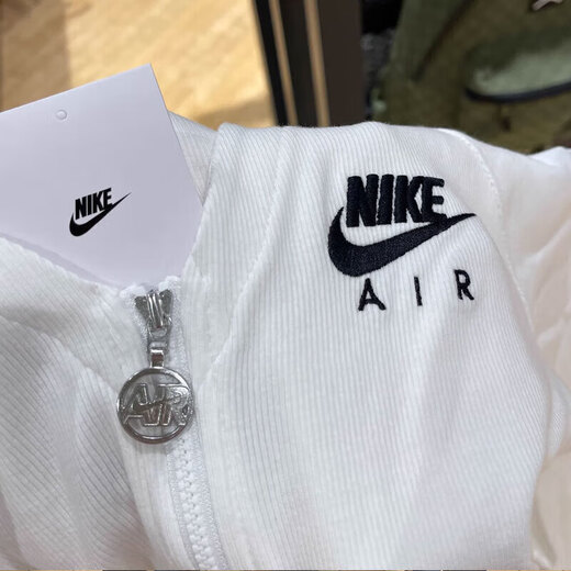 耐克（NIKE）女装季新款户外出行居家休闲修身V领打底拉链透气上衣 FD2377-100/白色 XS