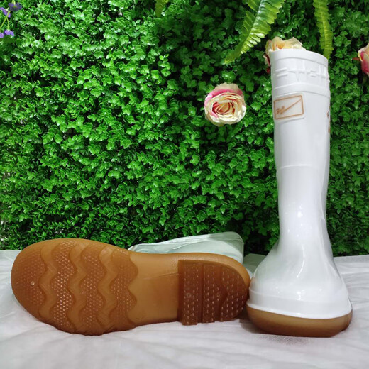 XMSJ men's and women's white rain boots covers, low-top sliding boots, mid-length rain boots, high-top water shoes with velvet, men's mid-length 9923 without velvet - extra thick sole 39 (men)