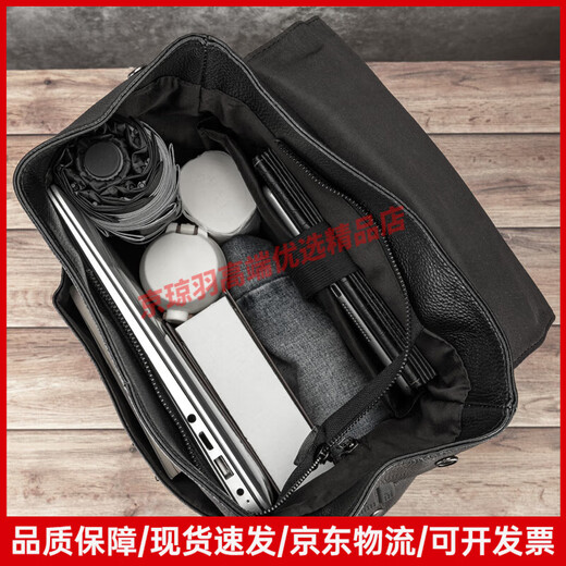POLO双肩包真皮男士背包时尚潮流书包头层牛皮户外旅行包大容量电脑包 黑色