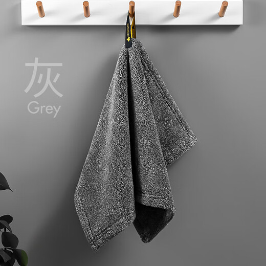 Aimili's Home Bathroom and Toilet Hanging Absorbent Hand Towel Extra Large and Thickened Coral Velvet Hand Towel Special Towel Coral Velvet Mixed Color 3 Strips Large Size 30*50cm