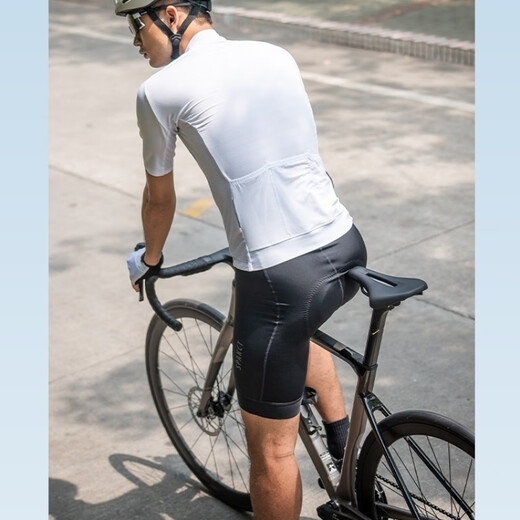 Men's and women's black and white zebra striped summer short-sleeved quick-drying sports cycling jersey smoke tight black top L3X