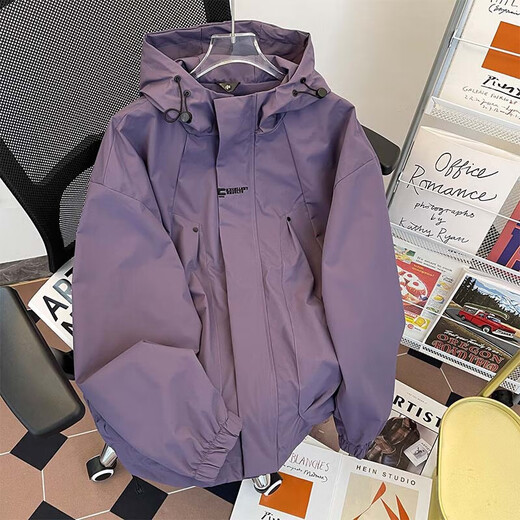 Spring and Autumn Mountain Black Jacket Men's Trendy Outdoor Youth Loose Hooded Sports Mountaineering Jacket Military Green M Recommended 110-125 Jin Jin equals 0.5 kg