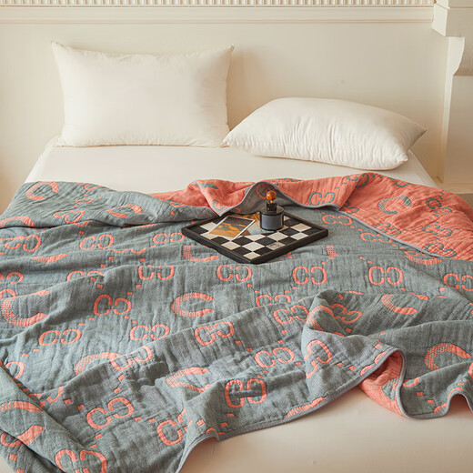 Belles Mercury Home Textiles six-layer gauze baby summer pure cotton towel quilt children's nap blanket baby summer cool quilt musical note 180cm*200cm