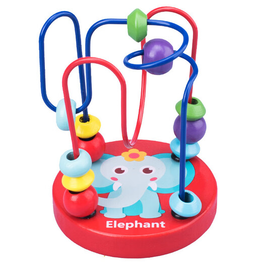 Vanadium Elephant Zhike Children's Clock Beaded Building Blocks Action Training Hand-knocking Piano Digital Baby Girl Early Education Zhizhi Rope Toy Geometric Pairing Board