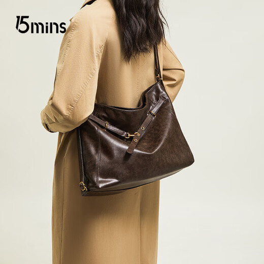 15MINS bag women's bag light luxury brand large capacity shoulder tote bag simple and versatile women's crossbody bag birthday gift