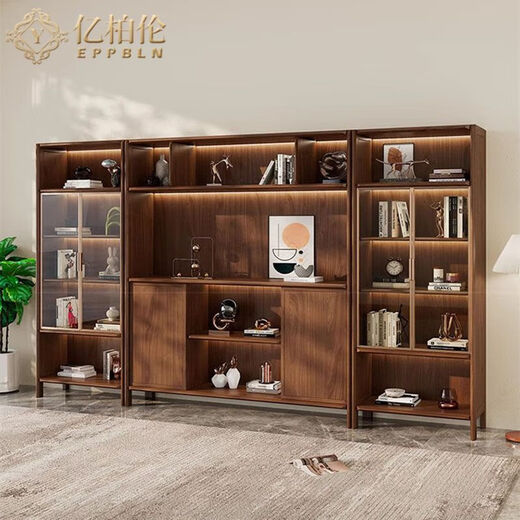 YIBOLUN new Chinese style executive desk boss desk North American black walnut general manager desk president solid wood office furniture 2.2m desk