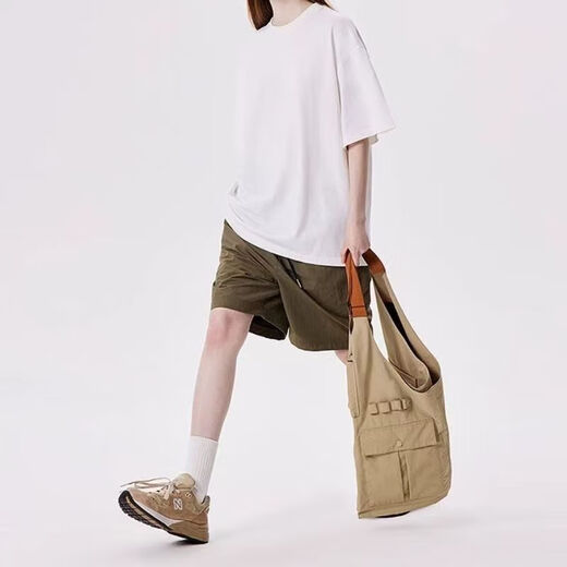 Hong Kong style brand dual-purpose crossbody bag personalized functional vest bag multi-pocket large-capacity variable backpack vest khaki L (suitable for height 175*180cm)