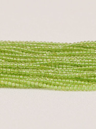 Mingfujiang natural peridot faceted green crystal 2-3MM semi-finished DIY loose beads hand-beaded Peridot about 2*3MM peridot buttons/strips