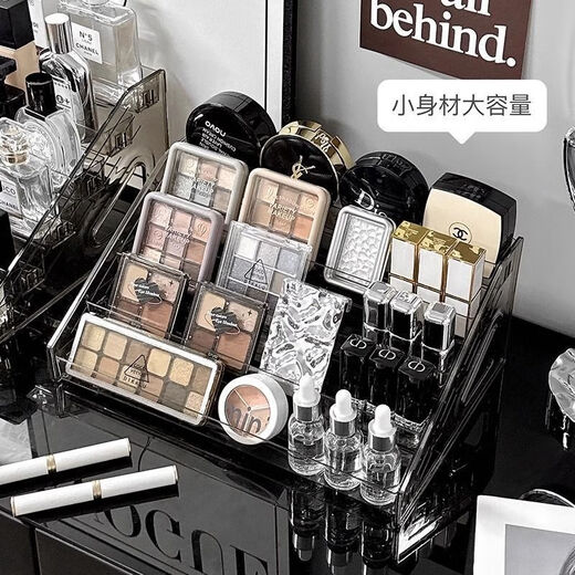 KAMAN cosmetics storage box transparent acrylic storage rack dressing table ladder skin care products eye shadow palette perfume display rack seven layers transparent/storage rack 1