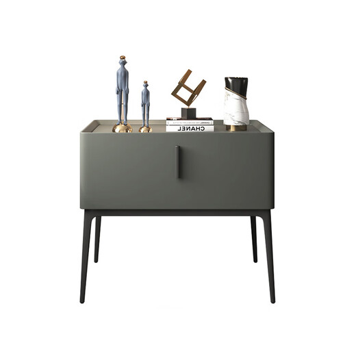 JINXI INSTALLATION GRATUITE Table de chevet en bois massif Full Simple Modern Le cuir moderne Italien minimaliste Internet célébrité Cabinet de rangement de chambre