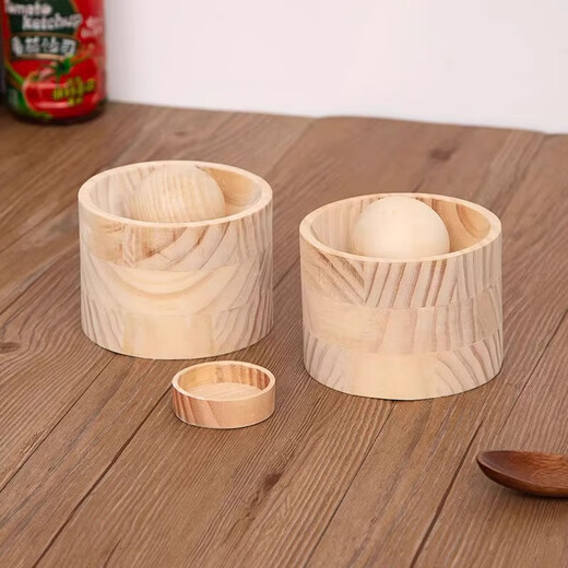 Shouli Dumpling Pressed Wooden Round Dumpling Roller Household Pressed Dumpling Skin Wrapped Water Skin Dumpling Dumpling Mold One Pack // Natural Solid Wood // No Paint No Wax