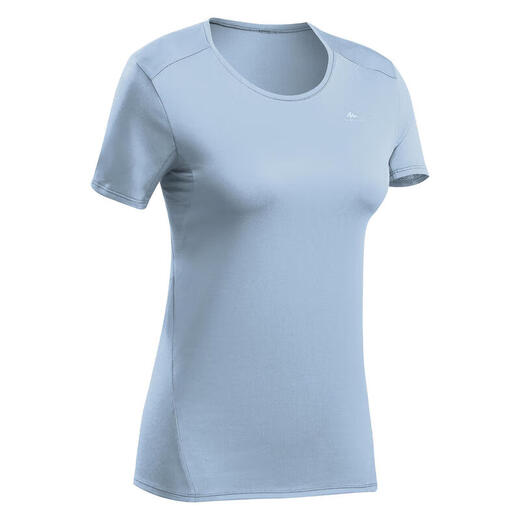 Decathlon quick-drying T-shirt outdoor sports short-sleeved women hiking mountaineering elastic running half-sleeved-4744453