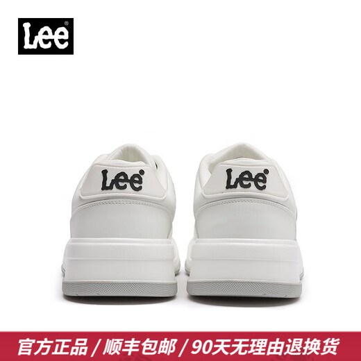 Lee男鞋设计感增高休闲鞋男士时尚经典板鞋厚底运动鞋百搭鞋子男潮鞋 白色 L243UB687 43 【偏大/请拍小一码】