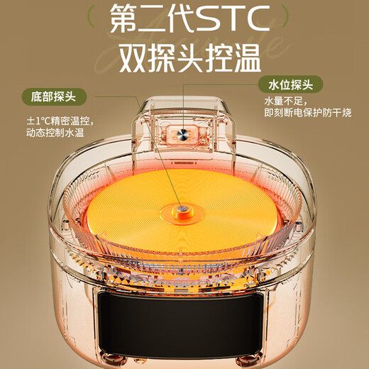 Royalstar all-glass health pot constant temperature kettle kettle 1.2L can be reserved for home office floral teapot tea maker 0 glue health cup 24H insulation YSH1280