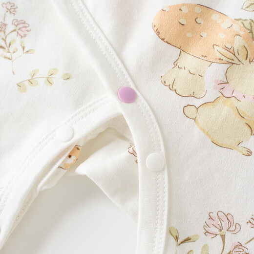 Tongtai (TONGTAI) baby jumpsuit spring and autumn pure cotton newborn clothes baby butterfly romper suit monk suit purple 59cm