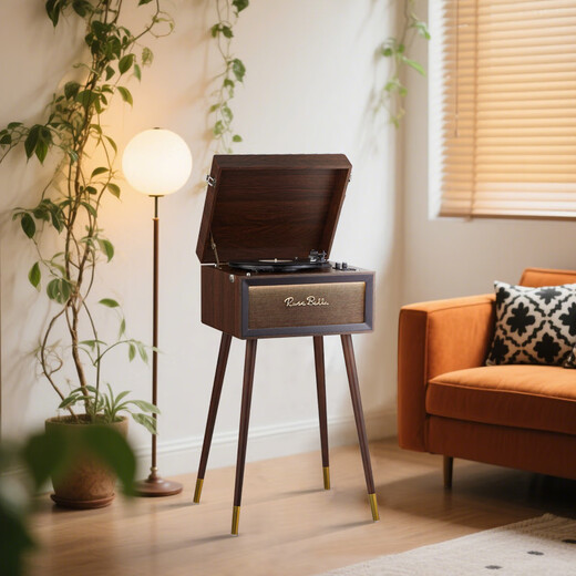 Duhuanshi retro gramophone floor-standing multi-functional LP vinyl record player Nordic antique home HiFi Bluetooth audio decorative ornaments holiday gifts vertical record player + Teresa Teng vinyl record player