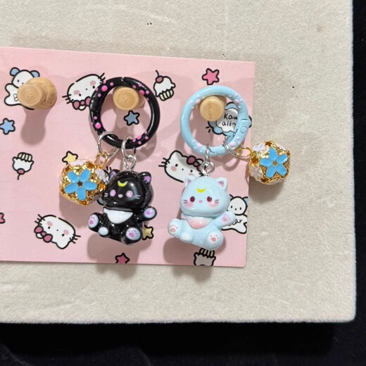 Cat Cartoon Keychain Student School Bag Cute Pendant Girl Bag Accessories Jewelry Girlfriend Gift Cat Cartoon Keychain-Pink-1 pc