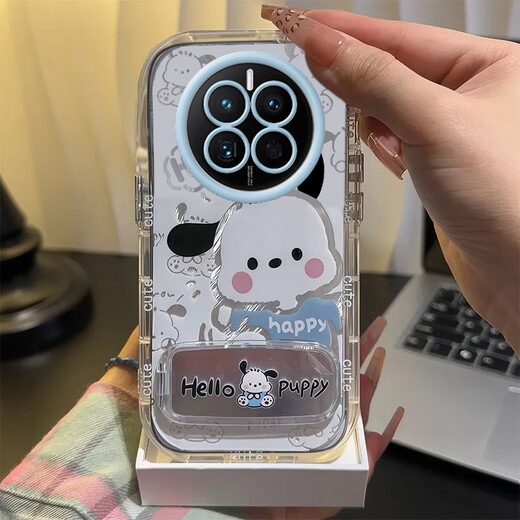Cool Pussy Realme Realme GT5Pro Bénévrage de téléphone mobile transparent RMX3888 Full-Pack Anti-Fall mignon Cover Shell Bracket Feather Shell [Kit Kt Cat] Single Shell Realme Realme REALME GT5PRO