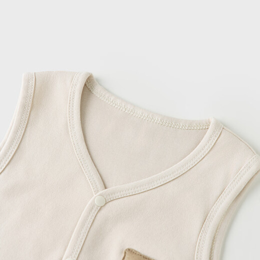 Tongtai (TONGTAI) baby vest spring and autumn pure cotton baby clothes double-layer thickened vest vest vest top white 66cm