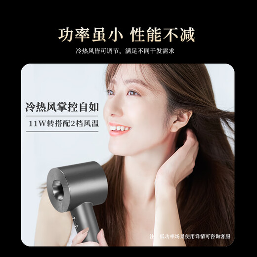 Yangao AKOKO Yangao hair dryer for home dormitory use for students 800w negative ion hair care high speed low power 500w gift birthday gift for women simple version - Yunmo Gray (800W)