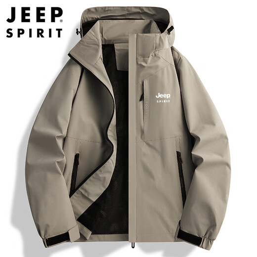 JEEP SPIRIT Jeep Jacket Men's Jacket Men's Autumn and Winter Workwear Jacket Men's Hooded Casual Trendy Sports Style Clothes
