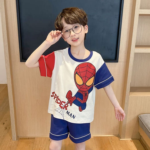 Disney Baby Children's Pyjamas Men's Summer Pure Cotton Coton court à manches courte à manches minces Mid-Large Childre