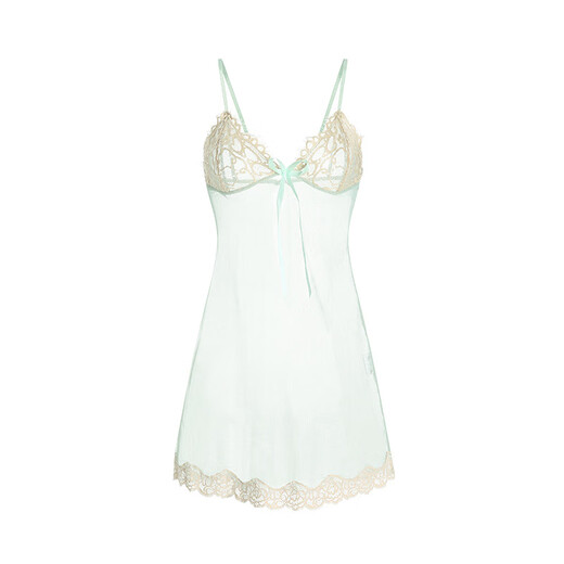 GUI RUO (GUI RUO) DZ SEXY ASPETRA PERSPECTIVA DE MEDILLA PERSPECTIVO SUSPENDIZACIÓN Camiseta Vestido exterior empalmado 3883 Verde (Nightskirt + T-To-Tousers M